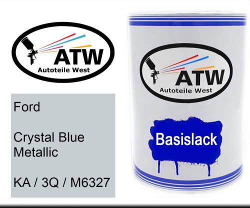 Ford, Crystal Blue Metallic, KA / 3Q / M6327: 500ml Lackdose, von ATW Autoteile West.